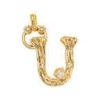 CRARM ALPHABET AND PEARL "U"(SMALL SIZE)