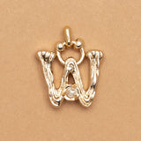 CRARM ALPHABET AND PEARL "W"(SMALL SIZE)