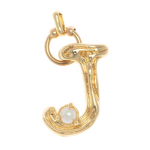 CHARM ALPHABET AND PEARL "J"(BIG SIZE)