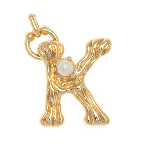 CHARM ALPHABET AND PEARL "K"(BIG SIZE)