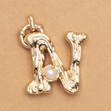 CRARM ALPHABET AND PEARL "N"(BIG SIZE)