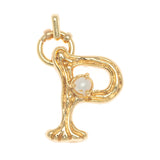 CRARM ALPHABET AND PEARL "P"(BIG SIZE)