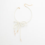 FRESH WATHER PEARL BOW NECKLACE