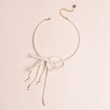 FRESH WATHER PEARL BOW NECKLACE