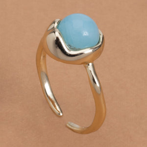 LIGHT BLUE GOLD RING