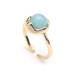 LIGHT BLUE GOLD RING