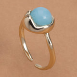 LIGHT BLUE GOLD RING