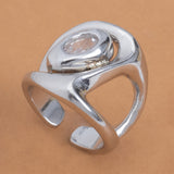 SILVER PEARL RING