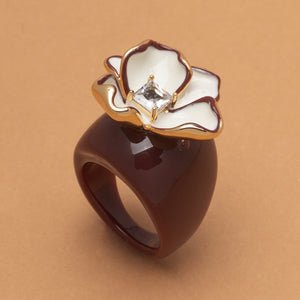 DARK BROWN BLOOM RING (PRE-ORDER TAKES 15 DAYS)