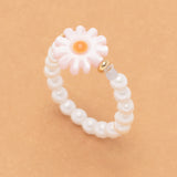 PINK FLOWER PEARL BRACELET