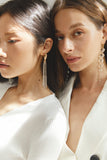TRIPLE CRYSTAL BALL EARRINGS