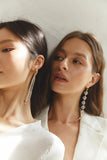 TRIPLE CRYSTAL BALL EARRINGS