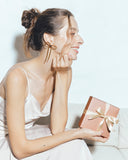 GOLS CHAIN BOW  EARRINGS
