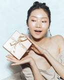 GOLS ARCH STONR VHANDELIER  EARRINGS
