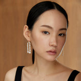 DOUBLE PEARL STRAND DROP EARRINGS