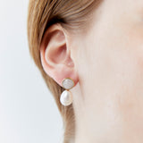 WHITE PEARL MOONSTONE DROP EARRINGS