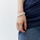 TRIPLE LAYER WHITE PEARL BRACELET