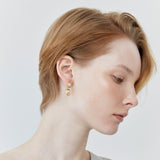 FREEFORM DOUBLE PEARL EARRINGS