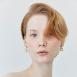 FREEFORM DOUBLE PEARL EARRINGS