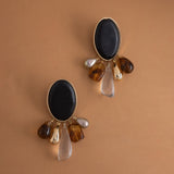 BLACK AND PEARL STATEMENT EARRINGS [FW24]