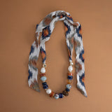 MONTANA BROWN BEAD RIBBON NECKLACE [FW24]