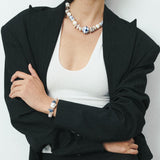 MONTANA WHITE PEARL MIX STRETCH BRACELET
