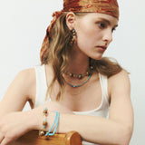 ASYMMETRICAL AMAZONITE TURQUOISE STRETCHY BRACELET