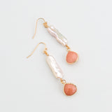 NUDE PEARL DROP EARRINGS