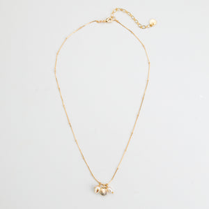 DELICATE SHELL CHARM GOLD NECKLACE