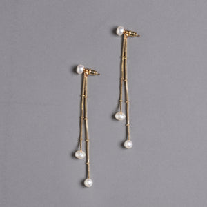 TWIN PEARL DROP EARRINGS