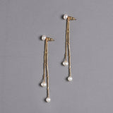 TWIN PEARL DROP EARRINGS