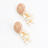 SHELL PEARL DROP EARRINGS