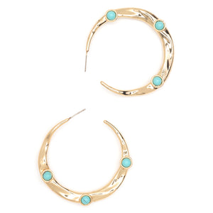TURQUOISE CRESCENT EARRINGS