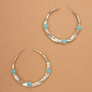 TURQUOISE CRESCENT EARRINGS