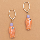 ORANGE FISH DROP EARRINGS