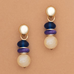 MIXED CRYSTAL DROP EARRINGS