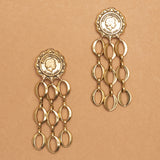 SUNBURST GOLD CHAIN EARRINGS