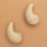 CREAM TEXTURED SHELL EARRINGS