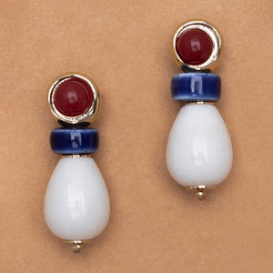 WHITE LOTUS SPIRIT DROP EARRINGS (PRE ORDER 30 DAY)