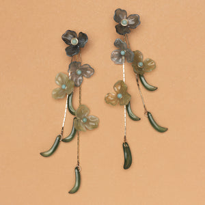 AMAZONITE BLOOM STATEMENT EARRINGS (PRE-ORDER TAKES 15 DAYS)