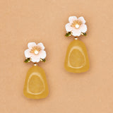 YELLOW AGATE BLOOM EARRINGS (PRE-ORDER TAKES 15 DAYS) (Copy)