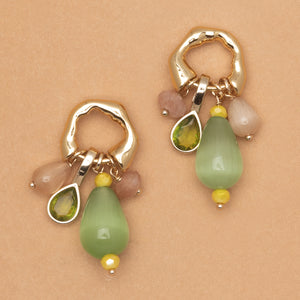 MIXED STONE SUMMER BLOOM EARRINGS (PRE-ORDER TAKES 15 DAYS)