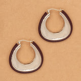 BROWN LEATHER ROPE EARRINGS (PRE-ORDER TAKES 15 DAYS)