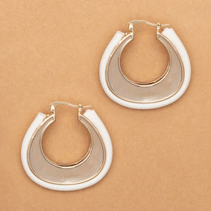 WHITE LEATHER ROPE EARRINGS  (PRE-ORDER TAKES 15 DAYS)