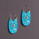 TURQUOISE OVAL EARRINGS