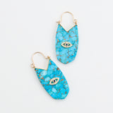 TURQUOISE OVAL EARRINGS