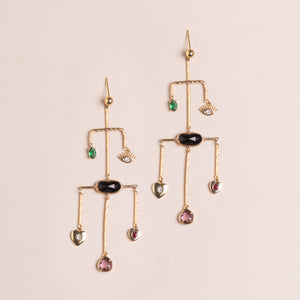 SILVER BALL CLEAR CRYSTAL NECKLACE