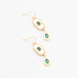 EMERALD GREEN CHANDELIER  EARRINGS