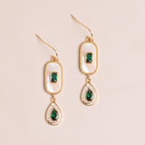 EMERALD GREEN CHANDELIER  EARRINGS