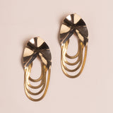 GOLD SNAKE CHAIN STATEMENT  EARRINGS
